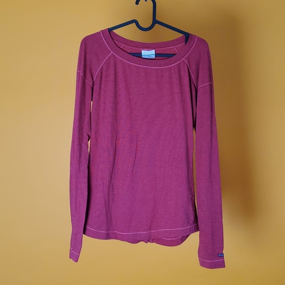 Columbia Women shirt long sleeve casual lightweight sz XS red sport